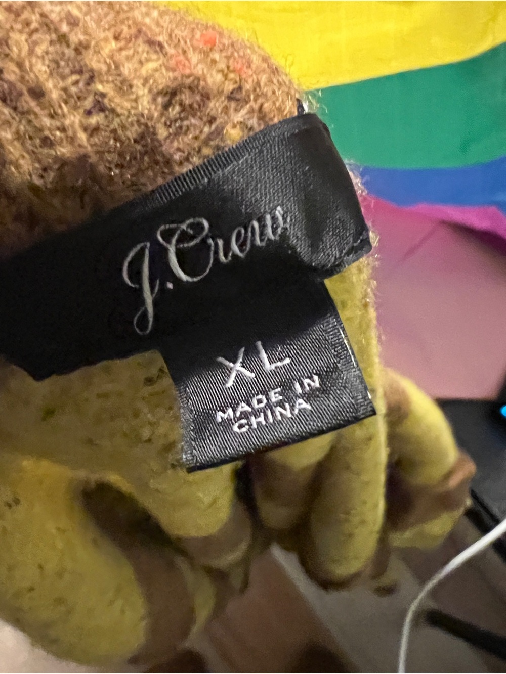 J. Crew Wide Stripe Crewneck Sweater in Yellow and Brown - Picture 2 of 4